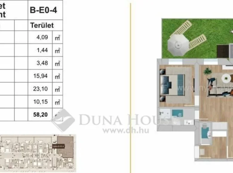 Appartement 58 m² Kecskemeti jaras, Hongrie