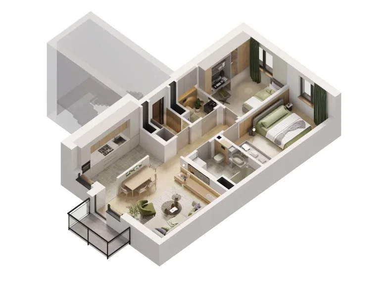 Appartement 3 chambres 65 m² Varsovie, Pologne