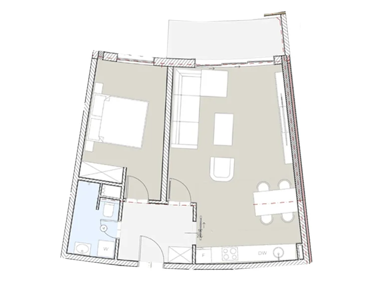 1 room apartment 61 m² Boreti, Montenegro