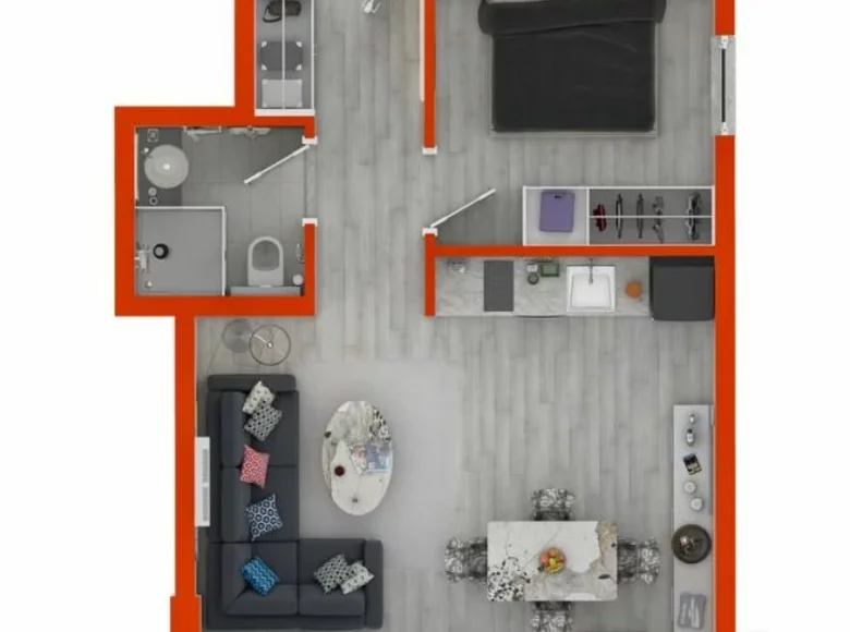 Wohnung 2 zimmer 42 m² Alanya, Türkei