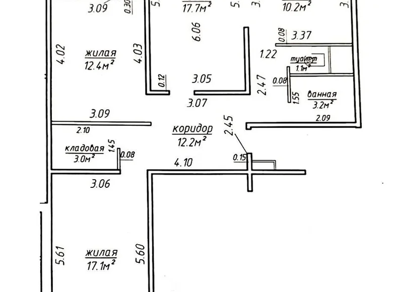 Квартира 3 комнаты 80 м² Минск, Беларусь