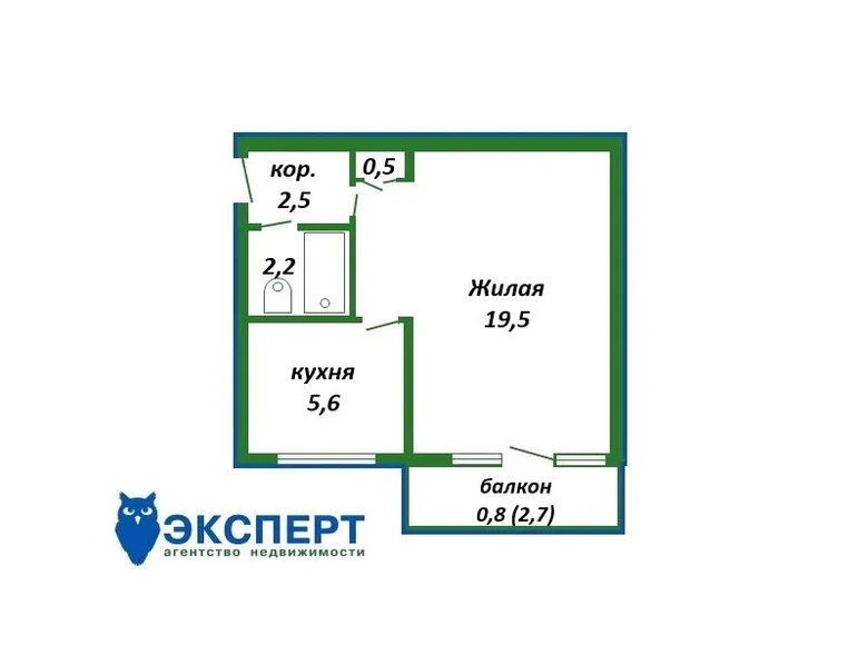 Appartement 1 chambre 30 m² Minsk, Bélarus