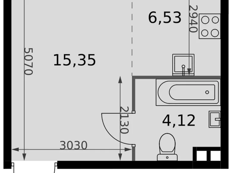 1 room studio apartment 26 m² Moscow, Russia