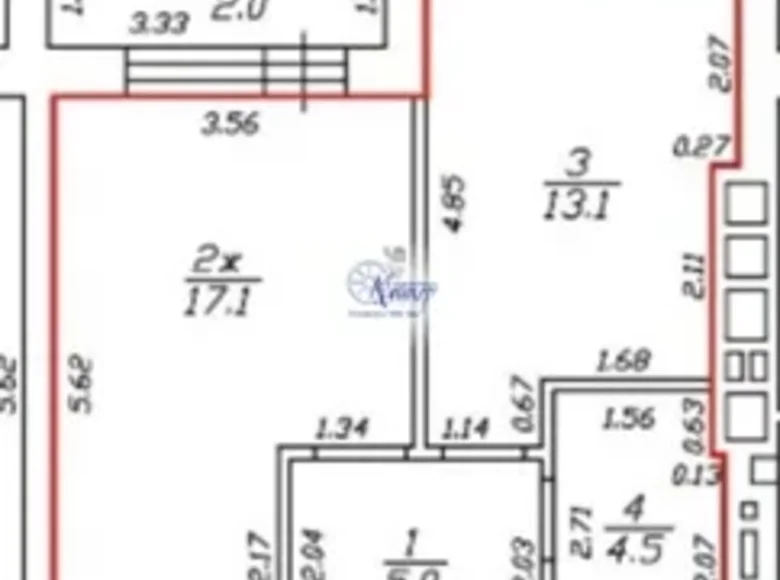 Apartamento 1 habitación 44 m² en Nevskoye, Rusia