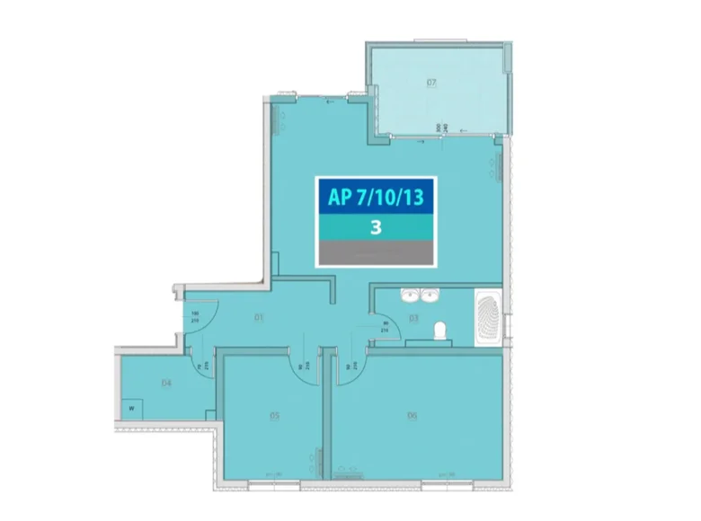 Квартира 3 комнаты 80 м² Provodina, Черногория