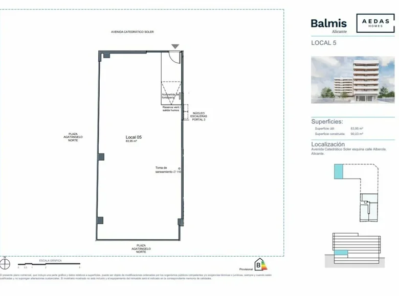 Propriété commerciale 90 m² à Alicante, Espagne