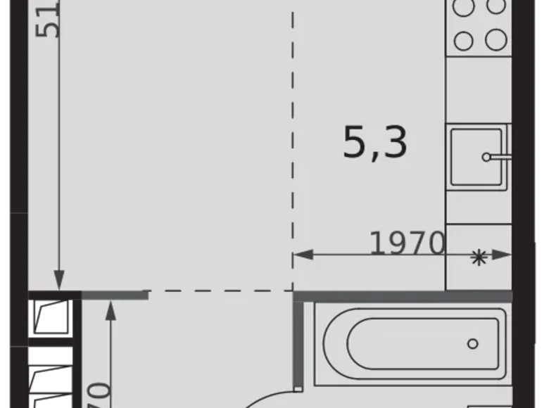 Estudio 1 habitación 31 m² Moscú, Rusia