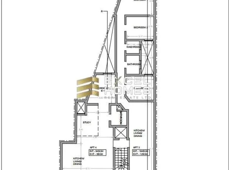 Mieszkanie 3 pokoi  Fgura, Malta