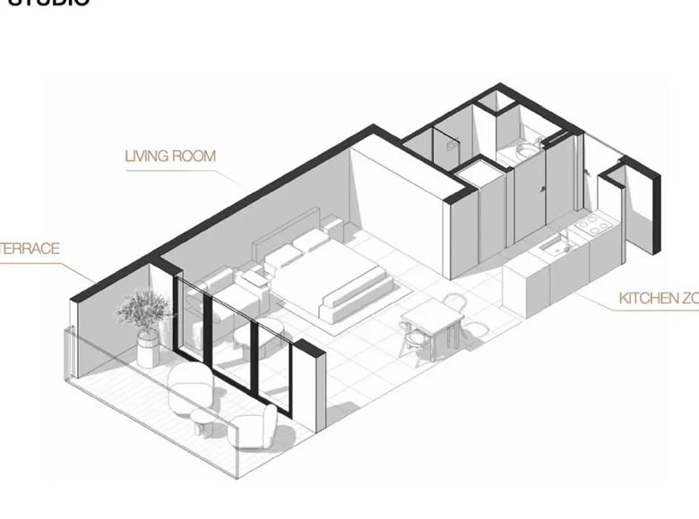 Apartamento 46 m² Dubái, Emiratos Árabes Unidos