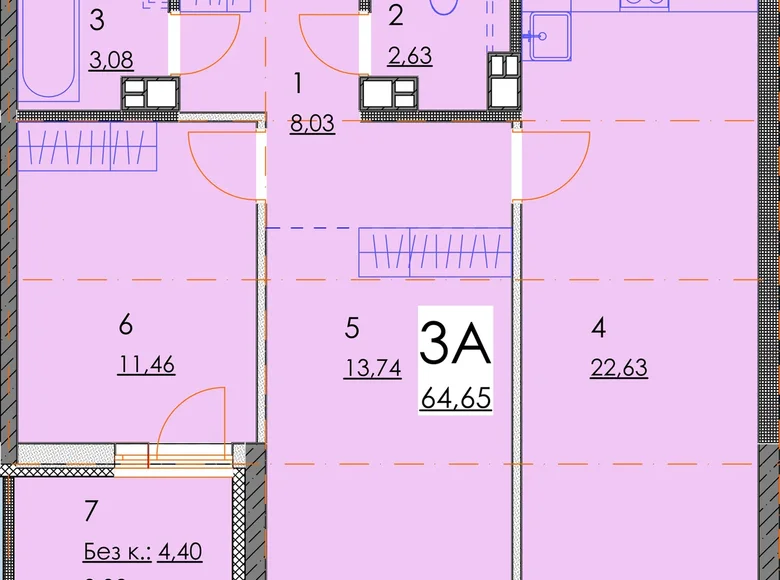 Apartamento 3 habitaciones 65 m² Minsk, Belarús