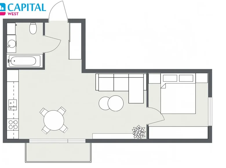 Квартира 2 комнаты 43 м² Клайпеда, Литва