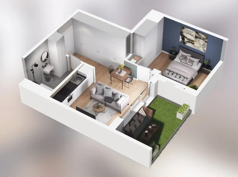 1 bedroom apartment 37 m² Poznan, Poland