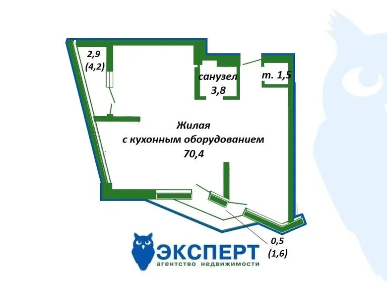 Apartamento 4 habitaciones 76 m² Minsk, Belarús