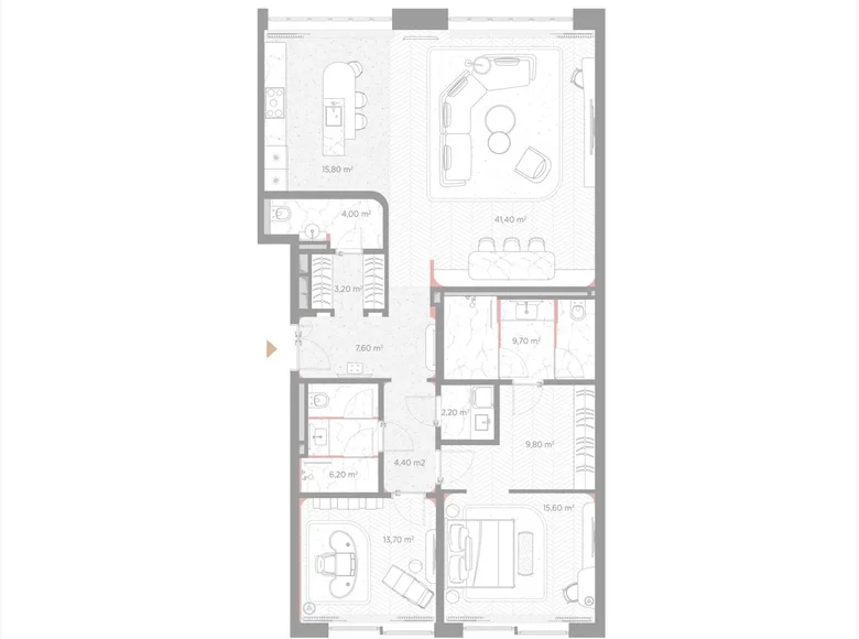 Mieszkanie 2 pokoi 174 m² Moskwa, Rosja