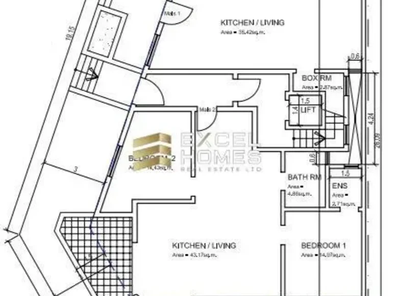 Mieszkanie 2 pokoi  Mosta, Malta