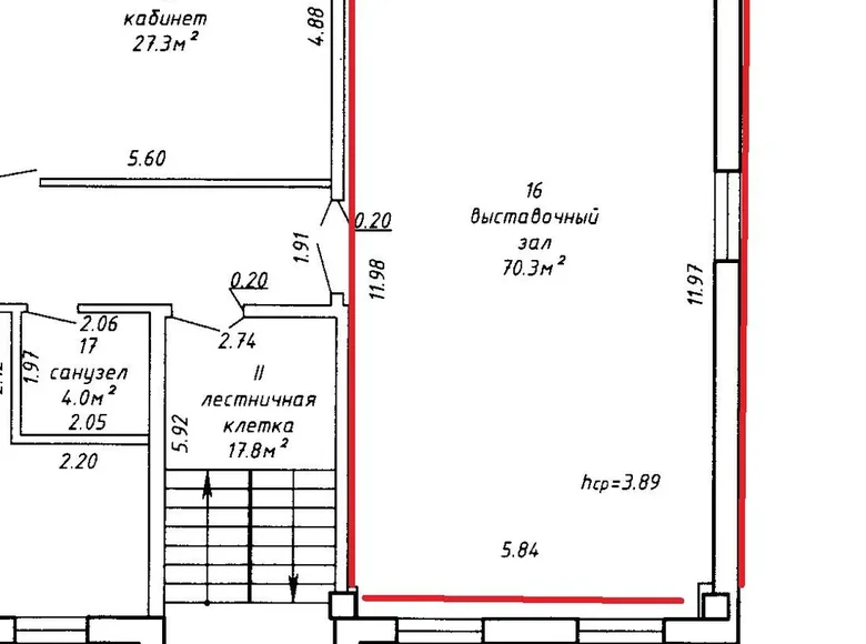 Oficina 70 m² en Brest, Belarús