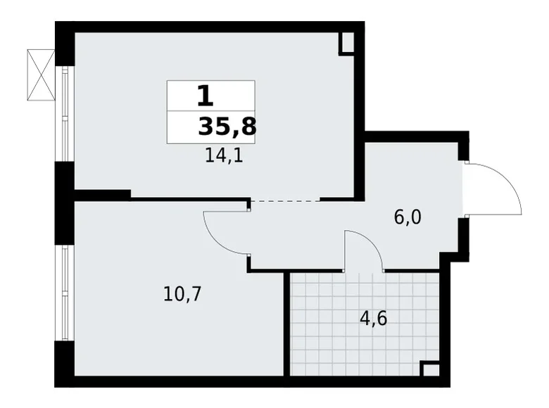 Appartement 1 chambre 36 m² Krasnoye Selo, Russie