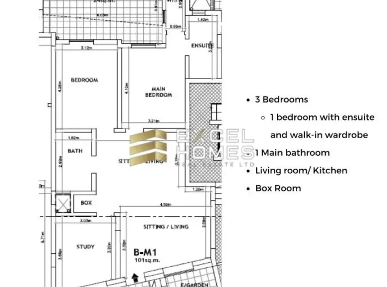 Квартира 3 спальни  Naxxar, Мальта