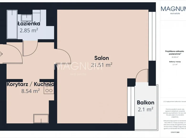 Appartement 1 chambre 35 m² Varsovie, Pologne