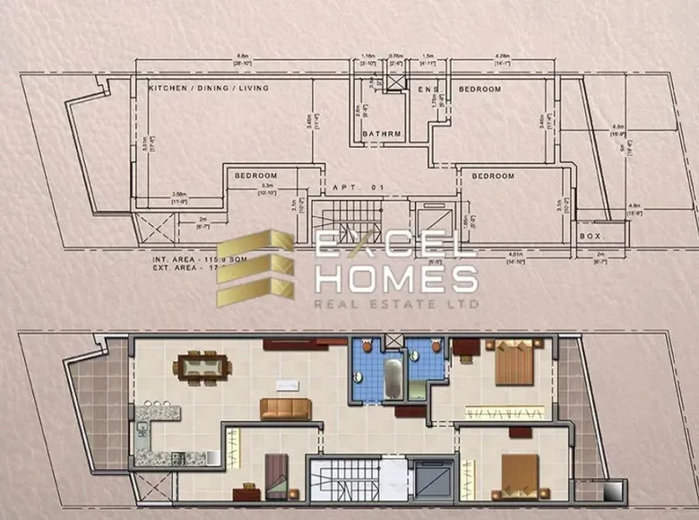 Appartement 3 chambres  Naxxar, Malte