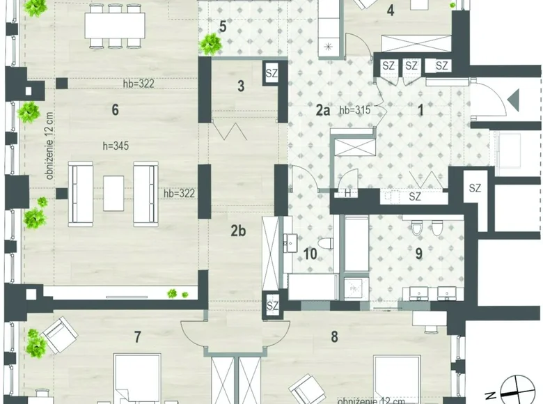 Wohnung 4 zimmer 208 m² Posen, Polen