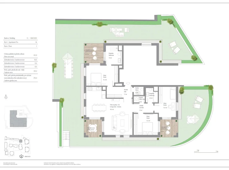 Wohnung 4 zimmer 112 m² Hauptstadt Prag, Tschechien
