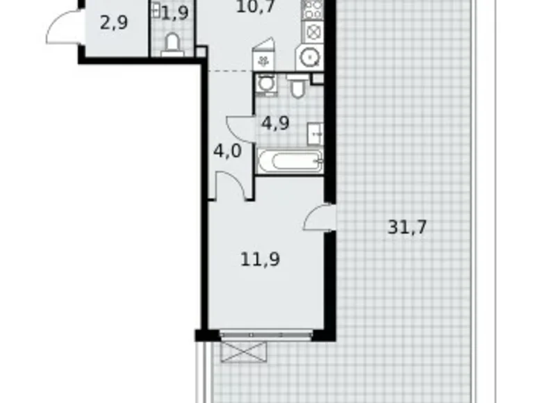 Apartamento 3 habitaciones 93 m² Kommunarka, Rusia