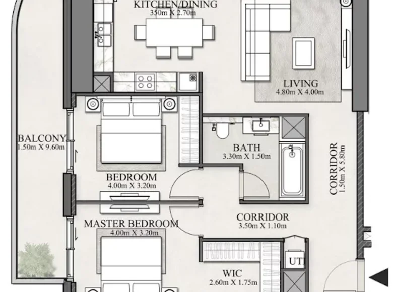 Wohnung 3 zimmer 128 m² Dubai, Vereinigte Arabische Emirate