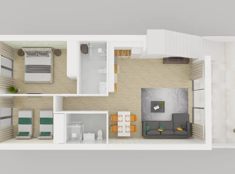 Дуплекс 2 спальни 175 м² Finestrat, Испания