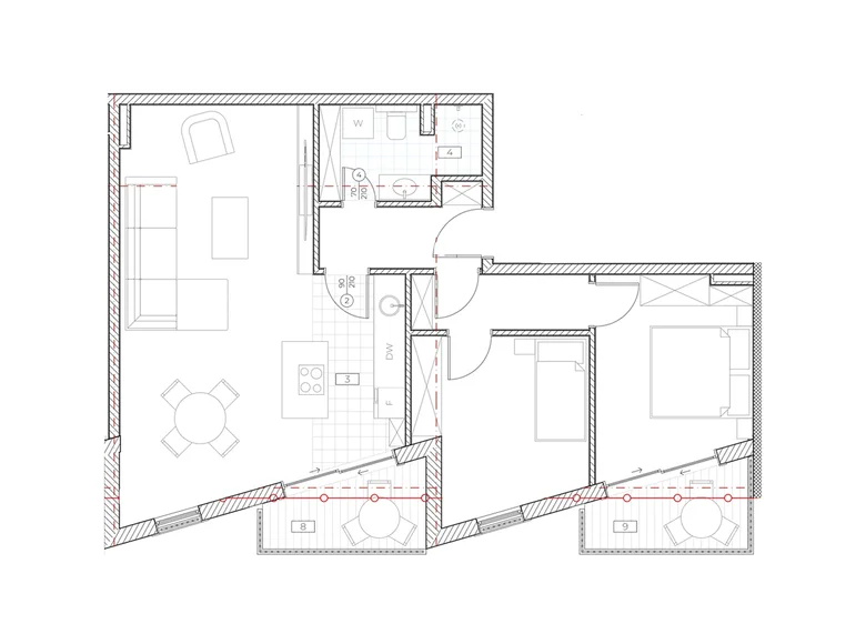 Mieszkanie 2 pokoi 78 m² Boreti, Czarnogóra