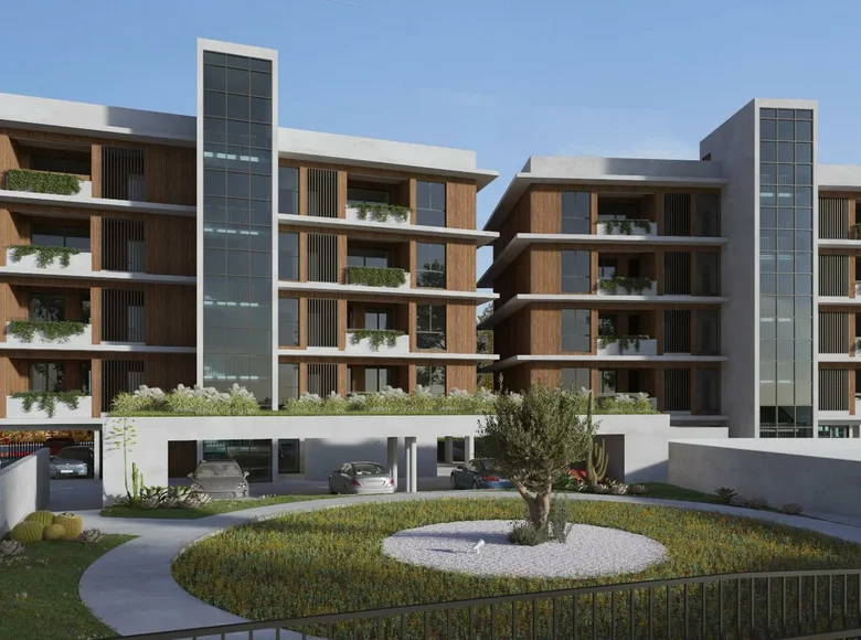 Residential complex Modern residence with a parking in a green area, Nicosia, Cyprus