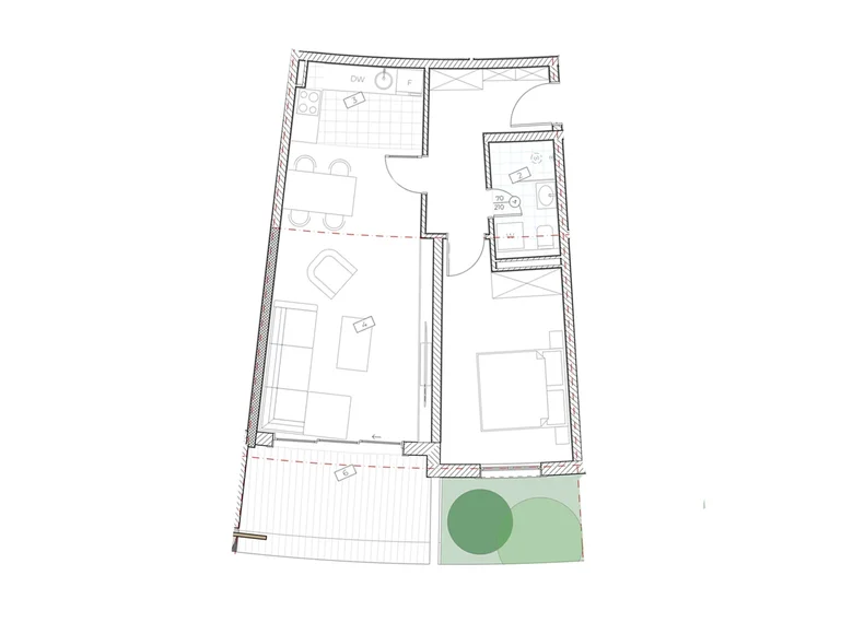 Mieszkanie 1 pokój 65 m² Boreti, Czarnogóra