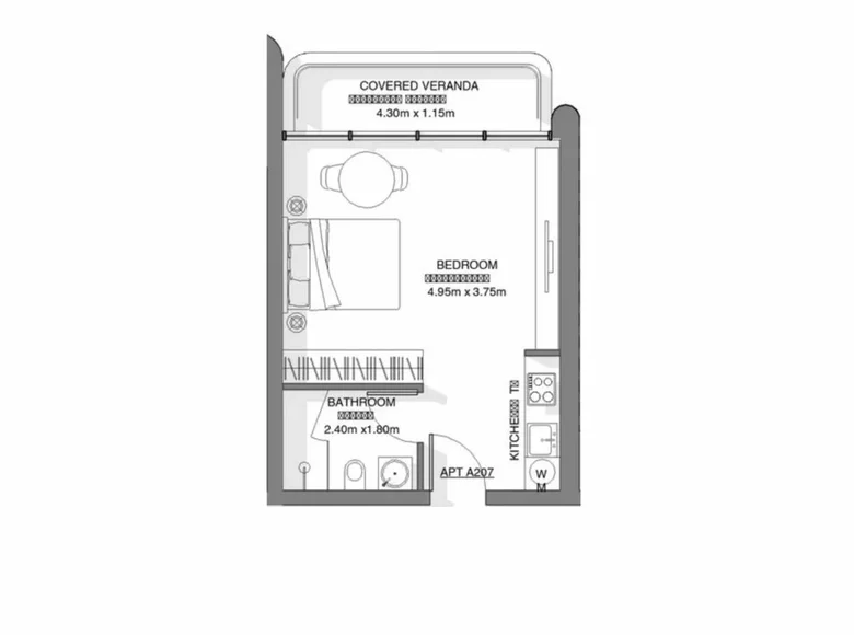 Wohnung 1 Schlafzimmer 35 m² Paphos, Zypern