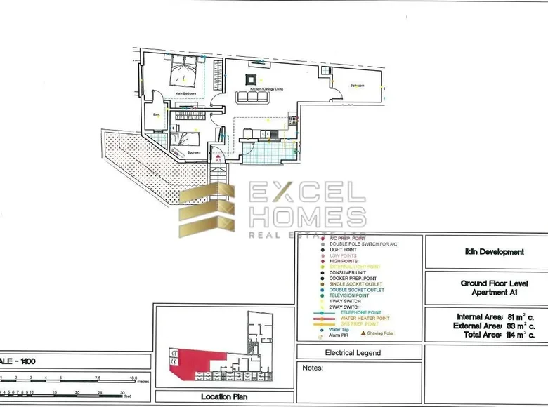 Mieszkanie 2 pokoi  Iklin, Malta