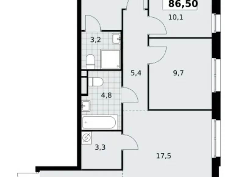 Wohnung 4 zimmer 87 m² Moskau, Russland