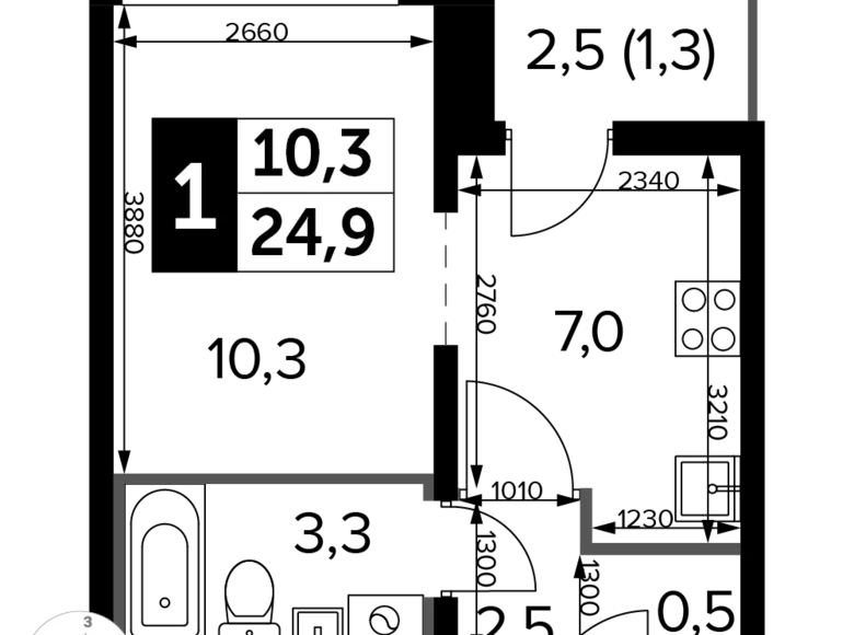 Studio 1 zimmer 25 m² Ljuberzy, Russland