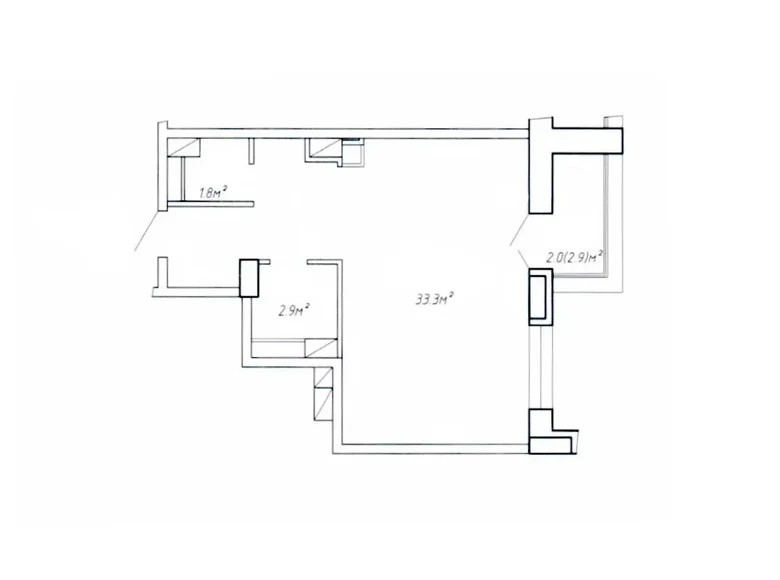 Mieszkanie 1 pokój 40 m² Mińsk, Białoruś