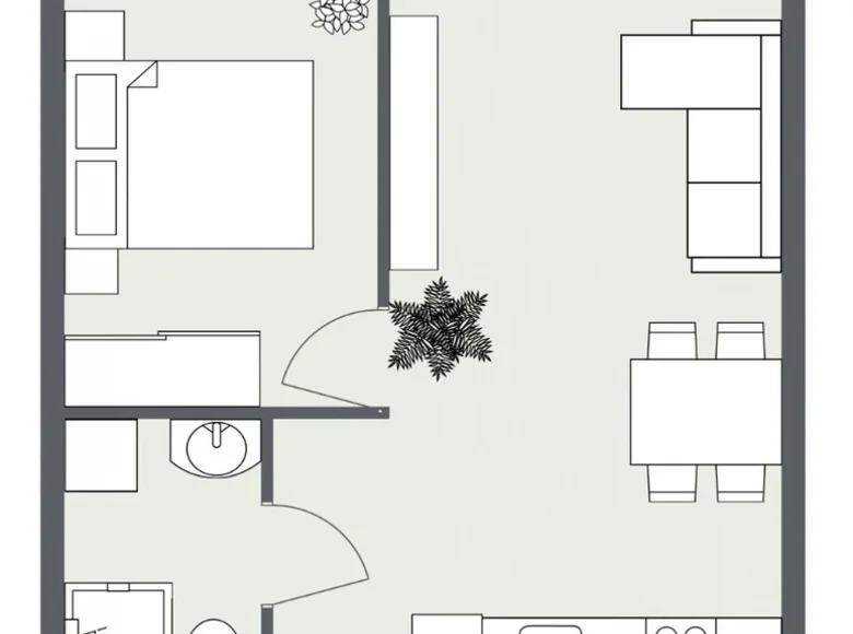 Квартира 2 комнаты 37 м² Клайпеда, Литва
