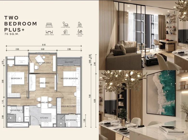 Wohnung 2 zimmer 76 m² Karon, Thailand