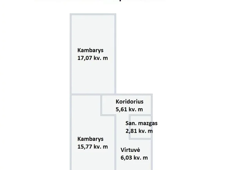 2 room apartment 47 m² Jonava, Lithuania