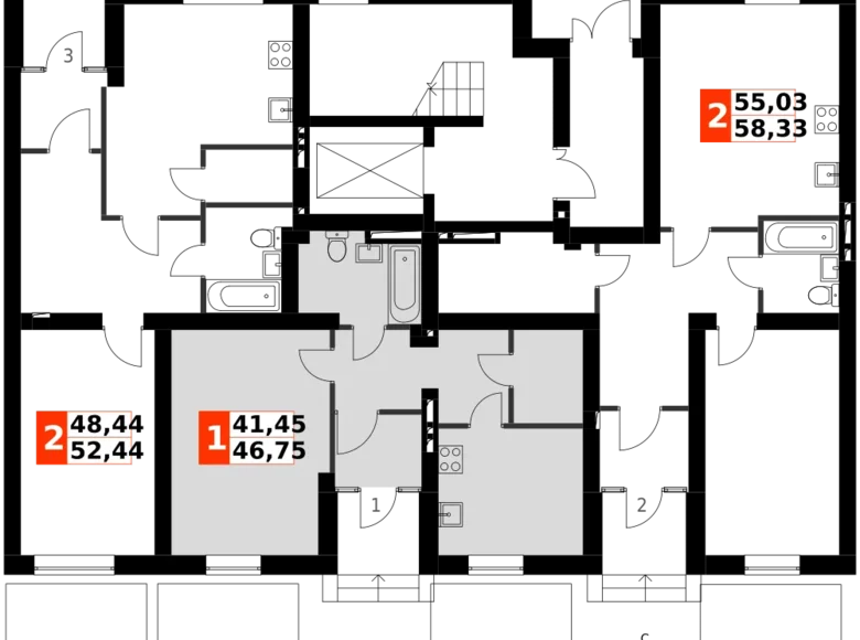 Apartamento 1 habitación 52 m² Aprelevka, Rusia