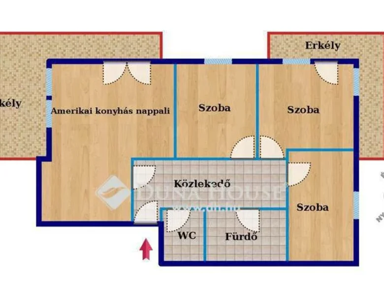 Apartment 1 bathroom 92 m² in Budapest, Hungary