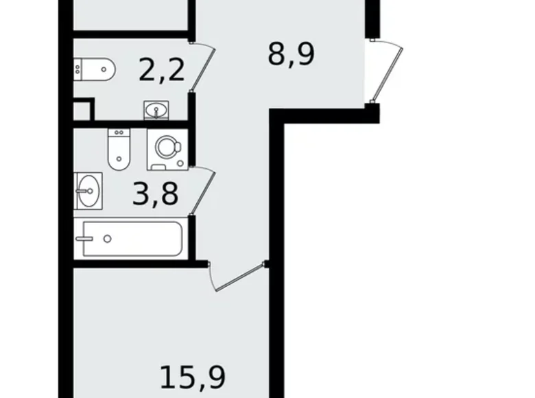 Apartamento 2 habitaciones 59 m² Vsevolozhsk, Rusia
