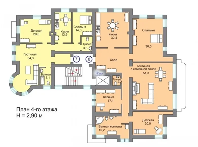 4 room apartment 207 m² Kaliningrad, Russia