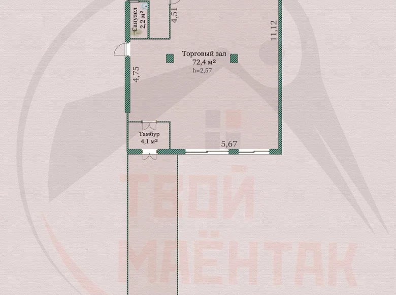 Магазин 87 м² Витебск, Беларусь