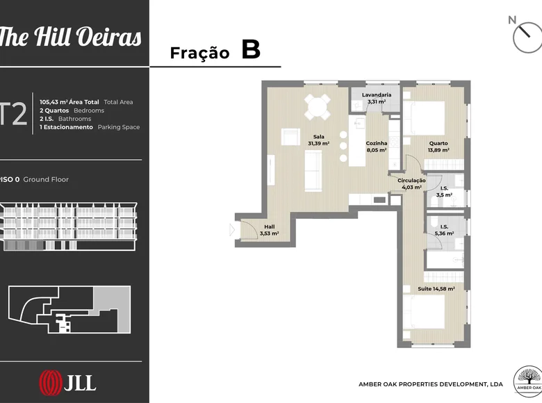 Mieszkanie 3 pokoi 105 m² Barcarena, Portugalia
