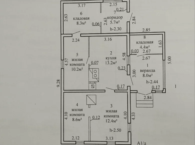 Dom 71 m² Słonim, Białoruś