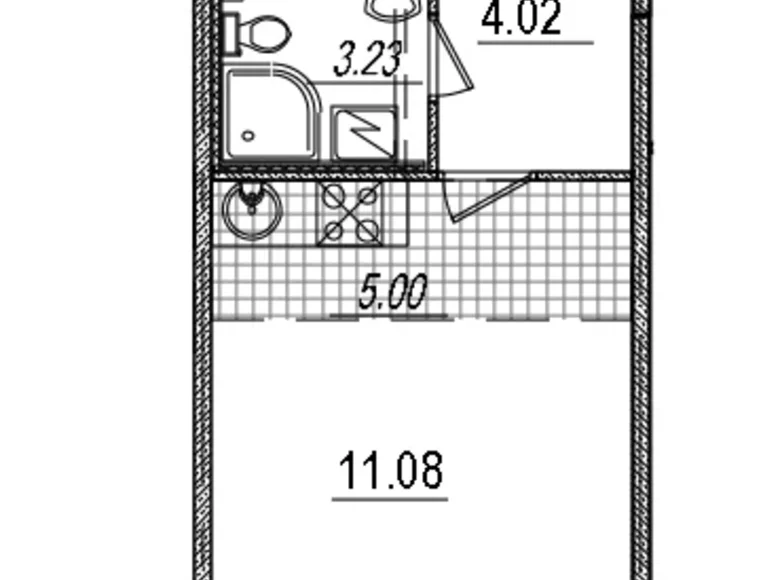 Mieszkanie 23 m² Petersburg, Rosja