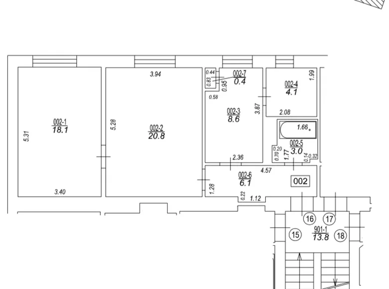 Wohnung 2 zimmer 61 m² Riga, Lettland