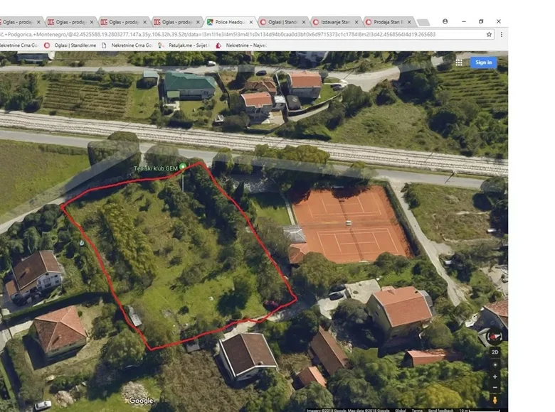 Grundstück 800 m² Podgorica, Montenegro